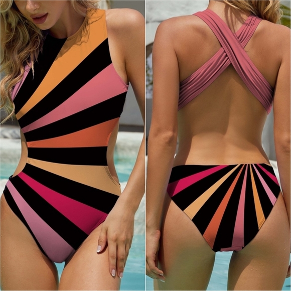 Harmony In Nature Other - Gwen Crisscross Swimsuit - Black
